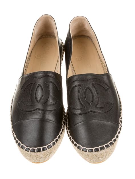 chanel leather espadrilles stretch|Chanel espadrilles heels.